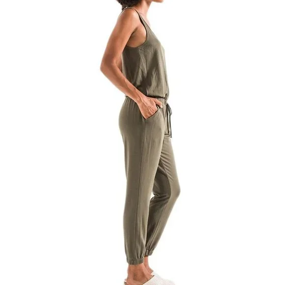 Z Supply The Tank Jumpsuit in Leaf Clover* - Picture 2 of 3